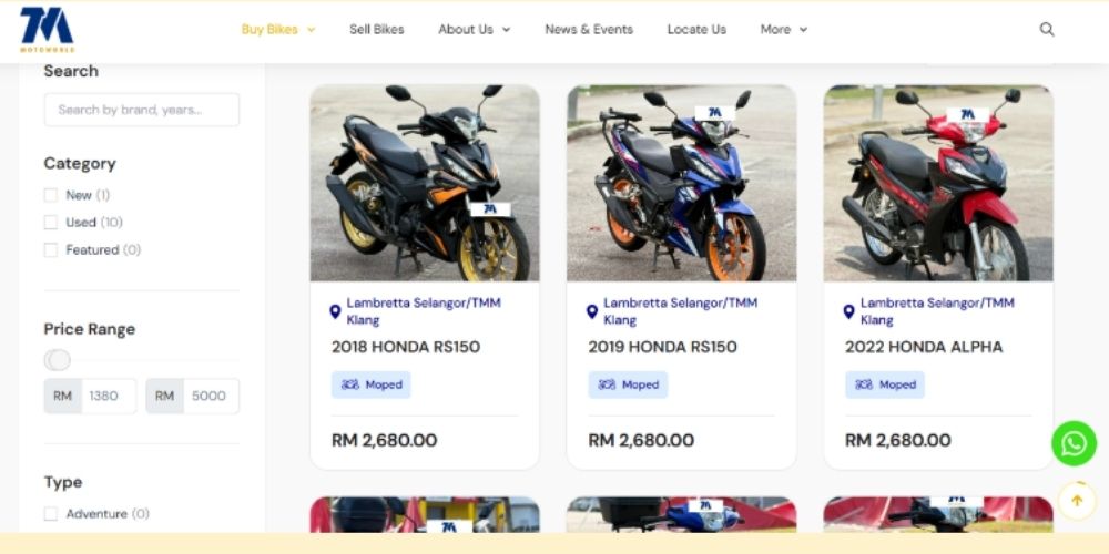 Motor bawah RM5,000 Honda