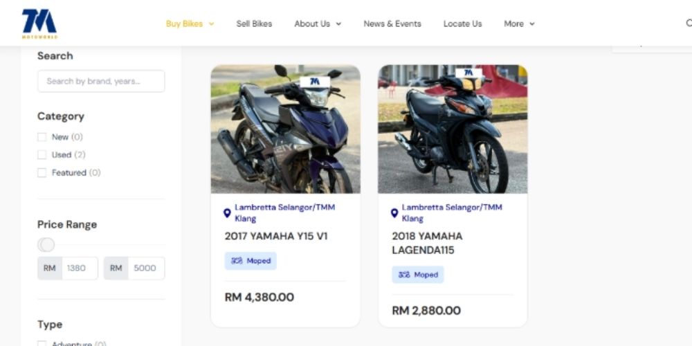 Motor bawah RM5,000 Yamaha