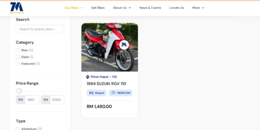 Motor bawah RM5,000 Suzuki