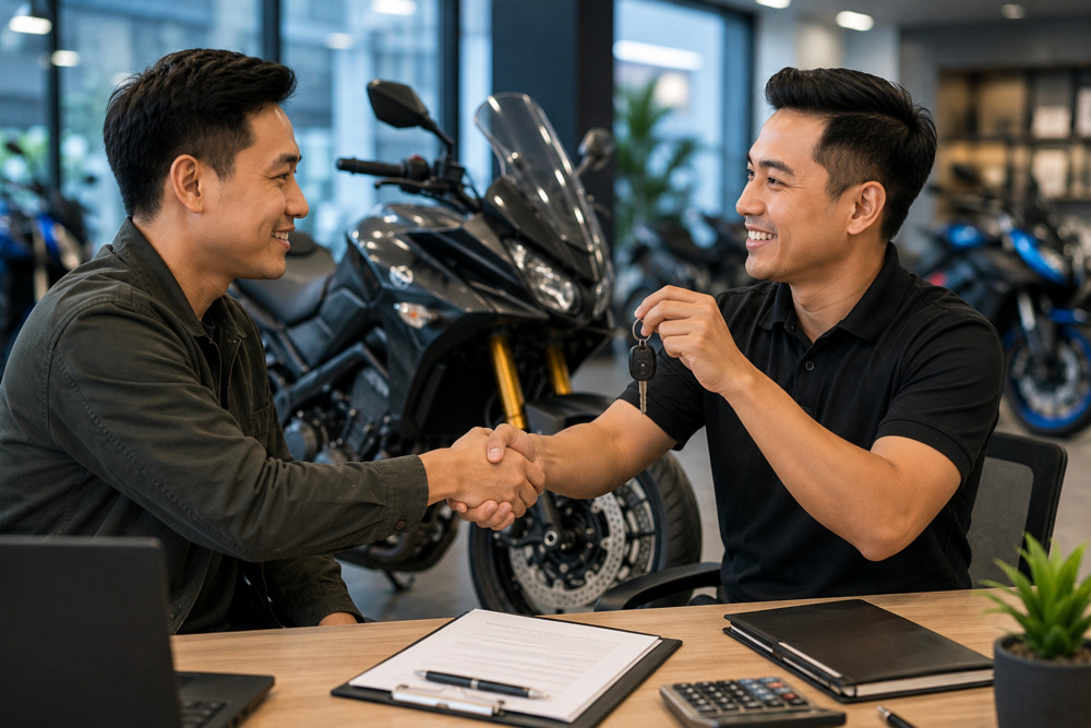 Making trade in for motorcycle through TM Motoworld
