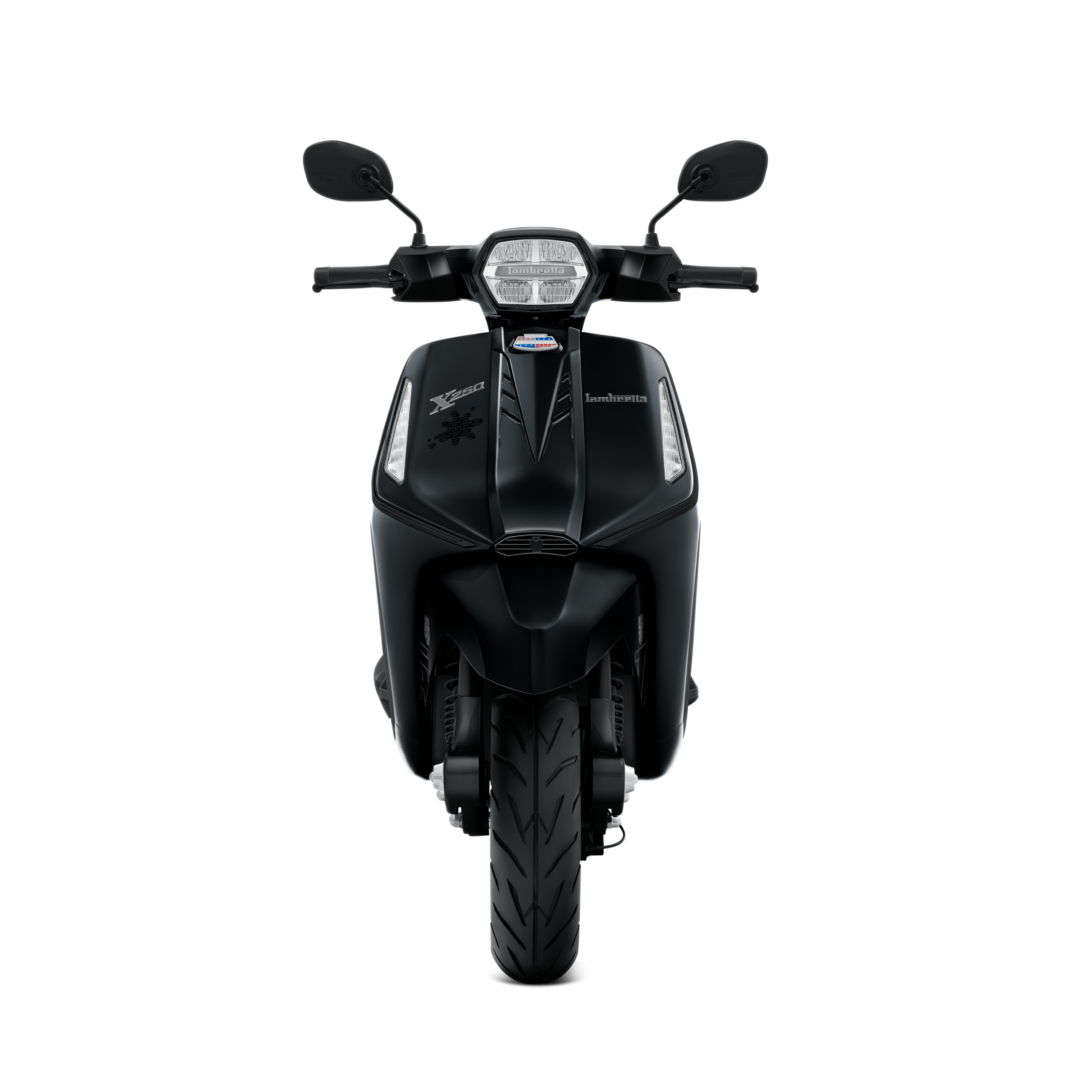 Lambretta x250gp black front view