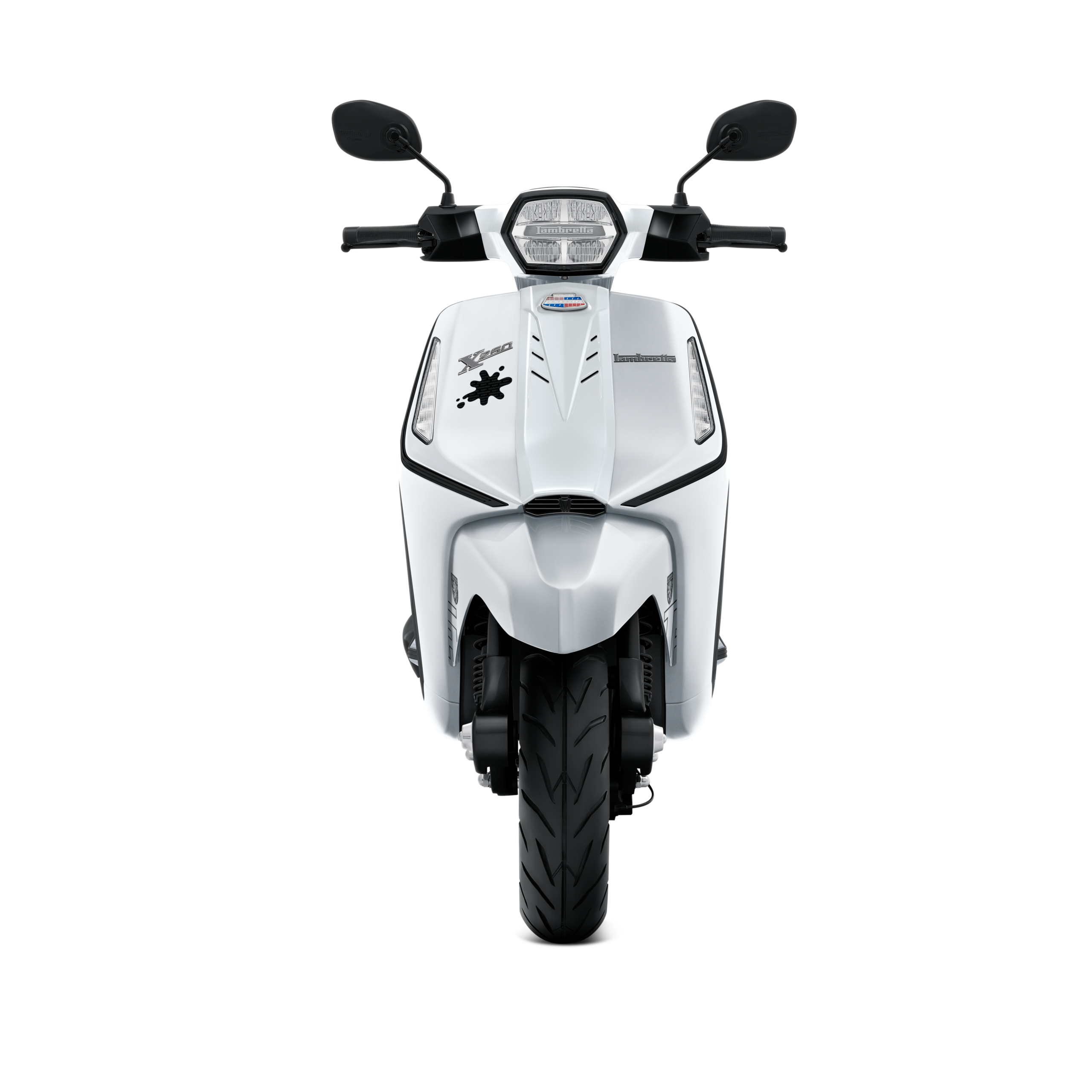 Lambretta x250gp white front view