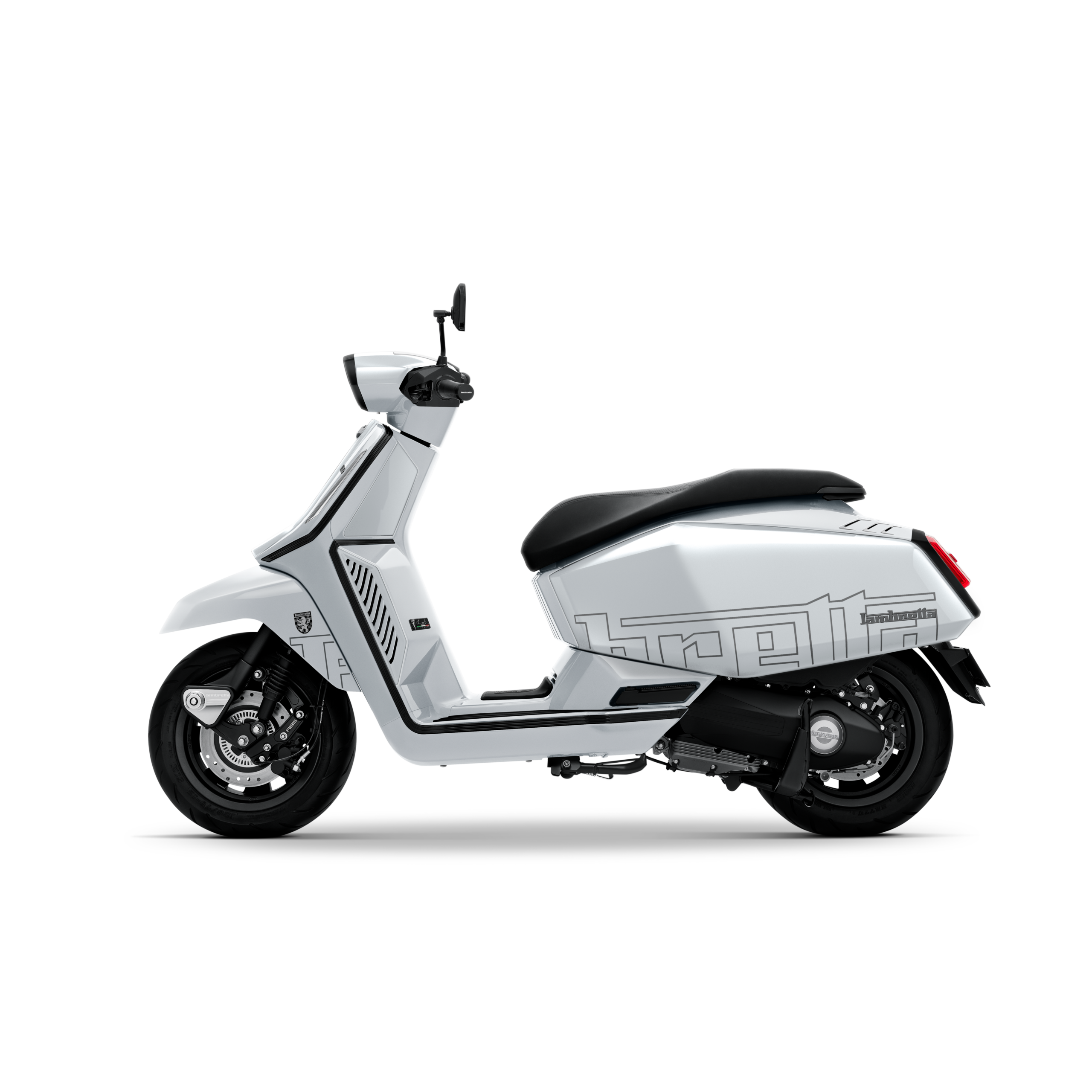 Lambretta x250gp white left side view