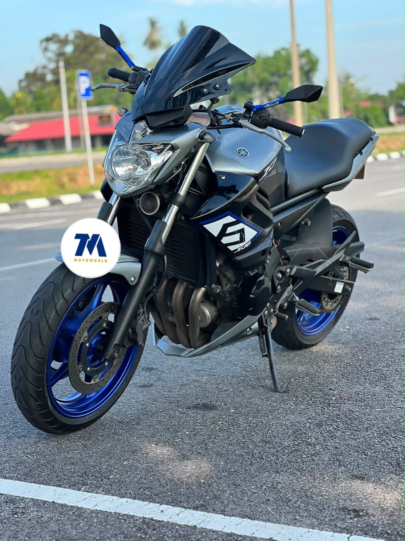 Front view of the motorcycle with headlight and handlebars visible.