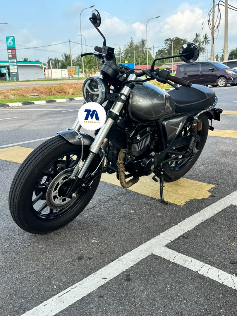 front view of the motorcycle facing the camera