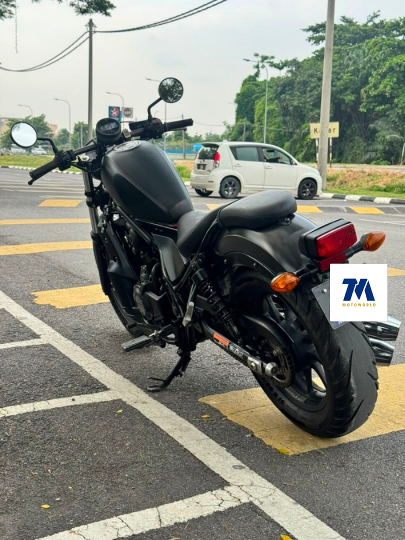 2018 Honda Rebel 500 | Black | Custom Exhaust - Image 4