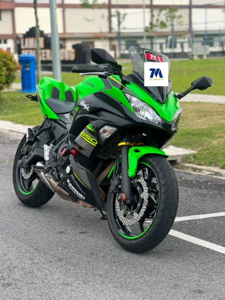 front view of green Kawasaki Ninja 650 ABS SE motorcycle