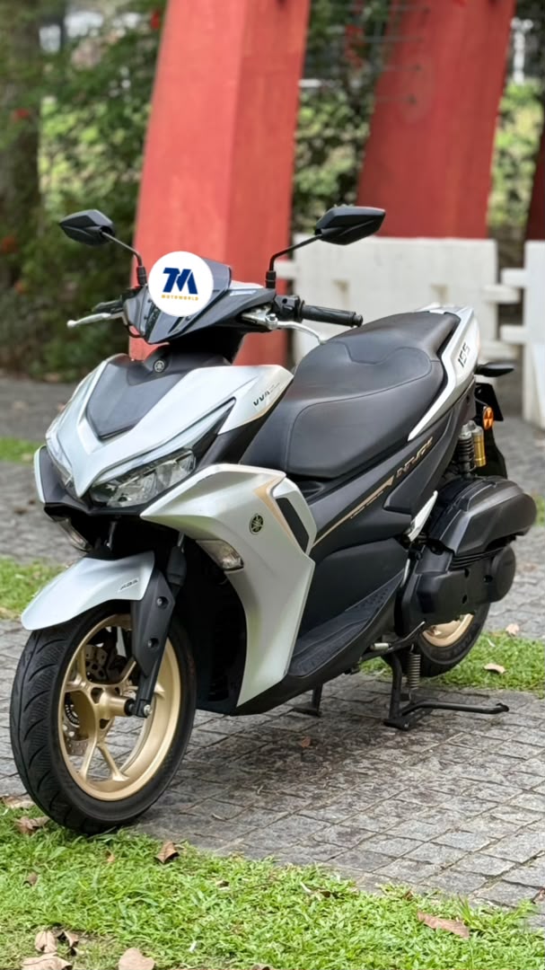 Front view of a Yamaha NVX V2 motorcycle