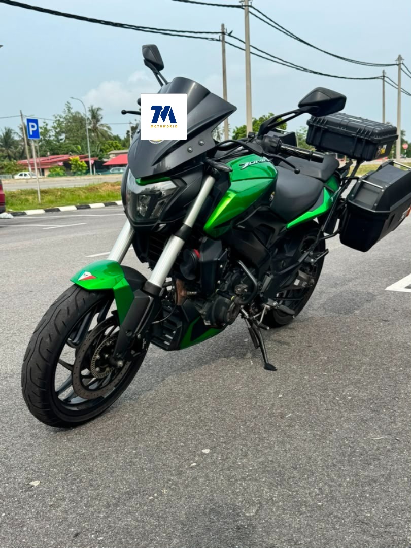 2024 Modenas Dominar 400 UG | Green | Top Box | Side Box | Crash Bar | Spotlight - Image 2