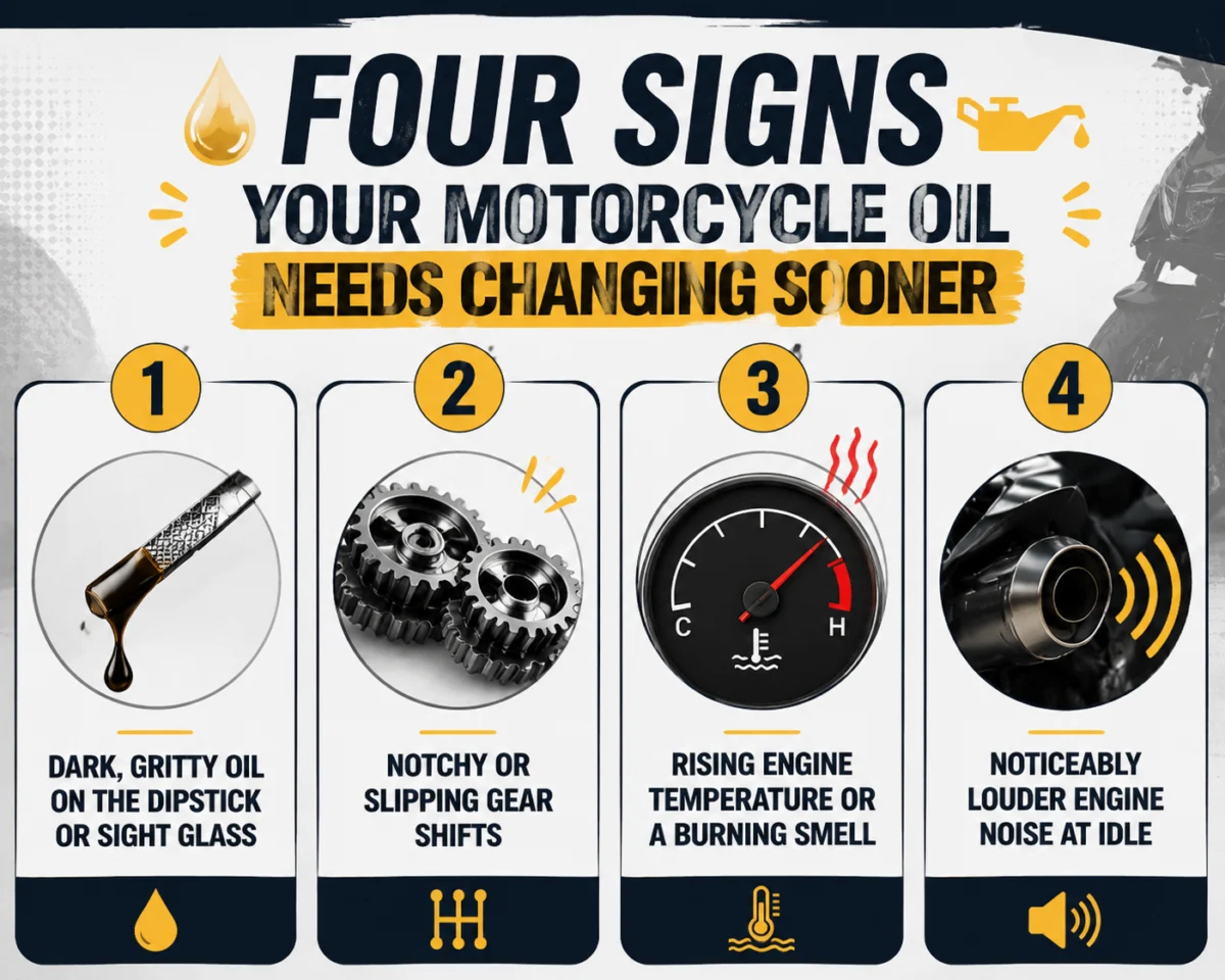 The four signs you should change your motorcycle oil