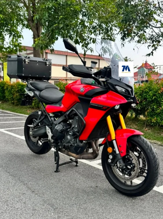 The Yamaha Tracer 9 GT touring motorcycle from TM Motoworld