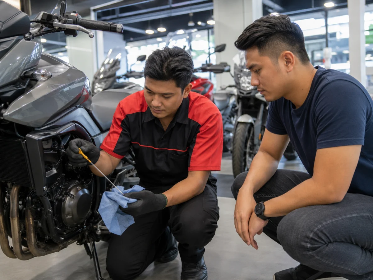 TM Motoworld mengenal pasti motor sebelum suggest minyak hitam motor